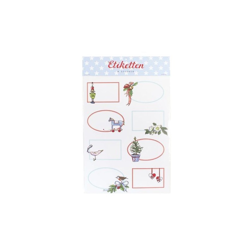 Planche d’étiquettes cadeaux - Krima et Isa - Noël