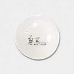 Coupelle miniature en porcelaine - East of India - You are loved