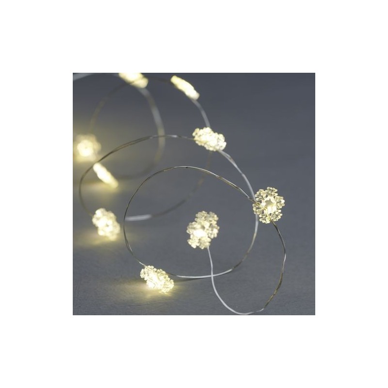Guirlande lumineuse LED - Sirius - Nynne - Flocon -  40 LED - Silver