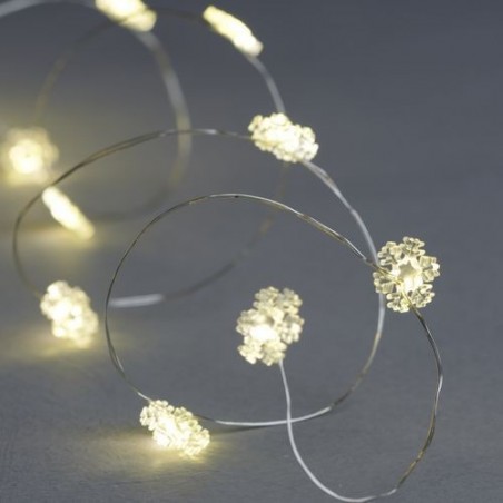 Guirlande lumineuse LED - Sirius - Nynne - Flocon -  40 LED - Silver