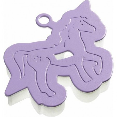 Emporte-piece - relief 3D - cheval - mauve