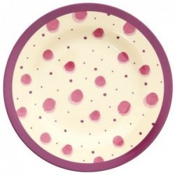 Assiette à dessert - Mélamine - Rice - Pink watercolor splash