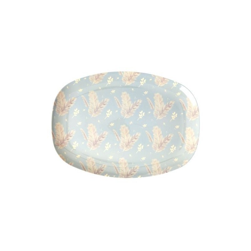 Assiette rectangulaire Mélamine - Plateau Rice -  Plume