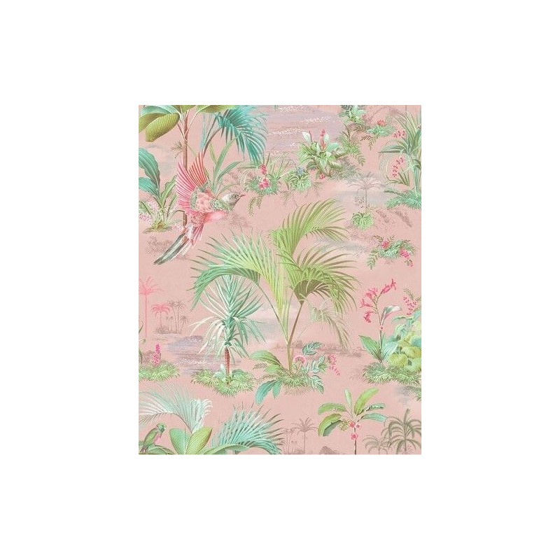 Papier peint Pip Studio - Palm Scene Pink - ref 300141