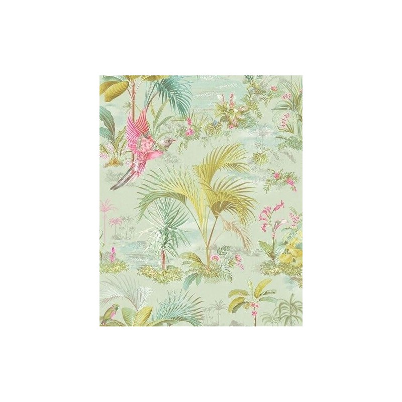 Papier peint Pip Studio - Palm Scene Green - ref 300144