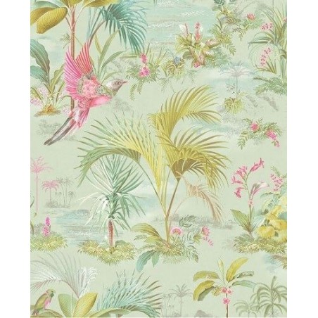 Papier peint Pip Studio - Palm Scene Green - ref 300144