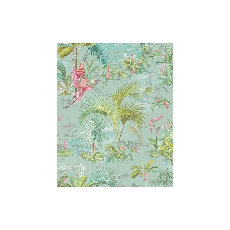 Papier peint Pip Studio - Palm Scene Blue - ref 300145