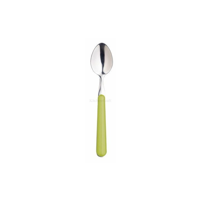 Cuillere a cafe - inox - vert pomme