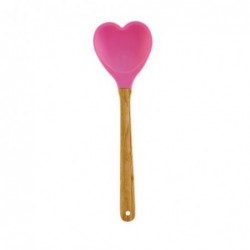 Spatule coeur en silicone - Rice - Fuchsia