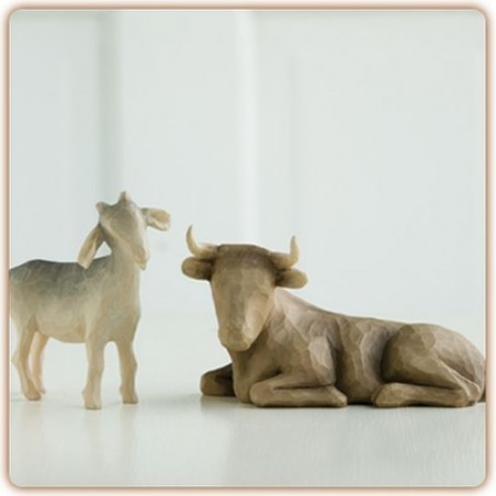 Willow Tree - Ox and Goat - Boeuf et Chèvre pour crèche
