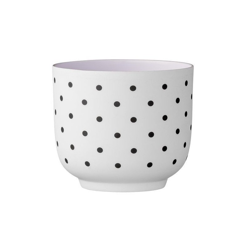 Photophore - Bloomingville - blanc violet black dots shook
