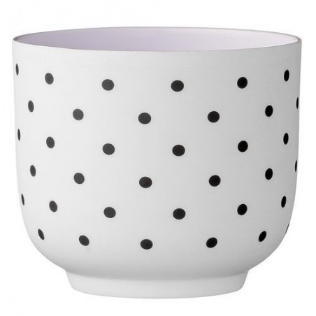 Photophore - Bloomingville - blanc violet black dots shook