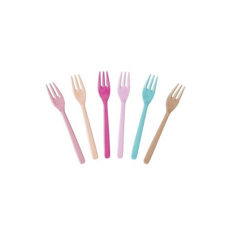 6 fourchettes - Mélamine - Rice - LBC colors