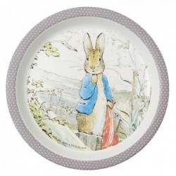 Assiette Peter Rabbit - Bordure taupe