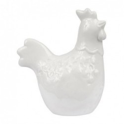 Petite poule blanche décorative - Comptoir de Famille - Huguette