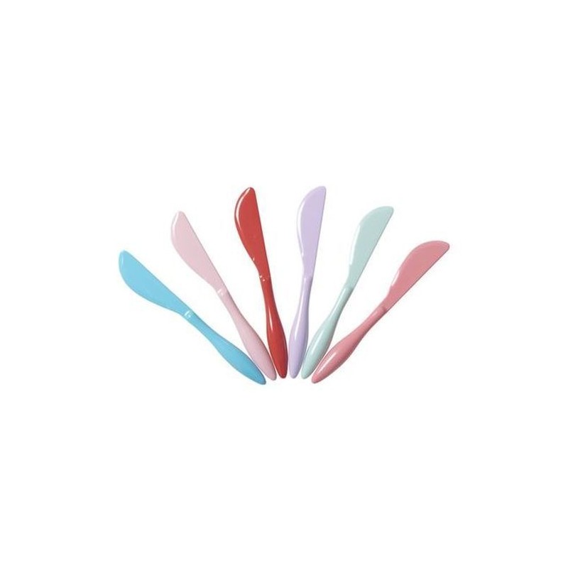 6 couteaux à beurre en Mélamine - Rice - Extraordinary Colors