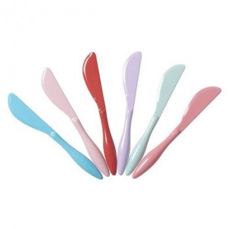 6 couteaux à beurre en Mélamine - Rice - Extraordinary Colors