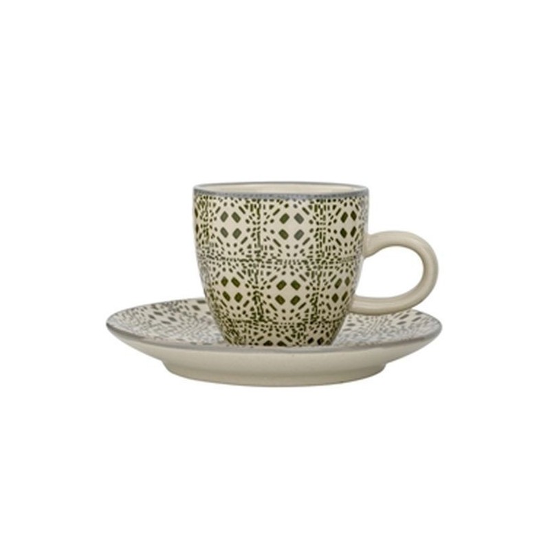 Tasse et soucoupe expresso Karine - Bloomingville - Green