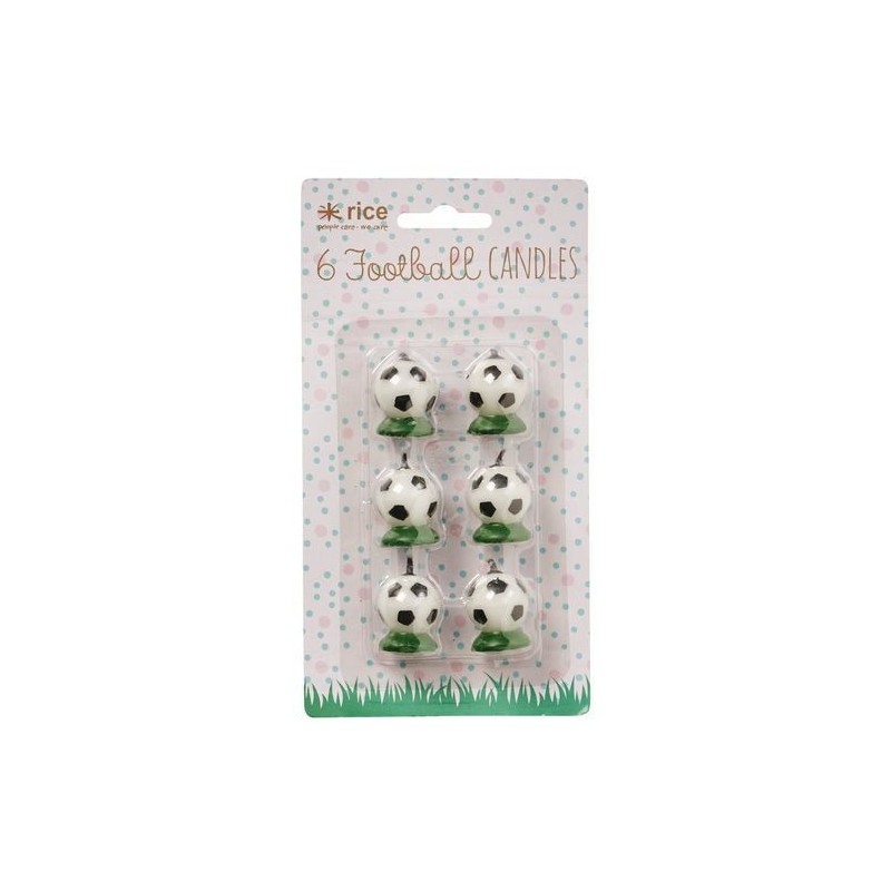 Mini bougies - Ballons de foot - Rice - 3 cm