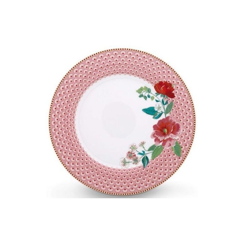 Assiette plate - Floral 2 rose - Pip Studio - 26.5 cm