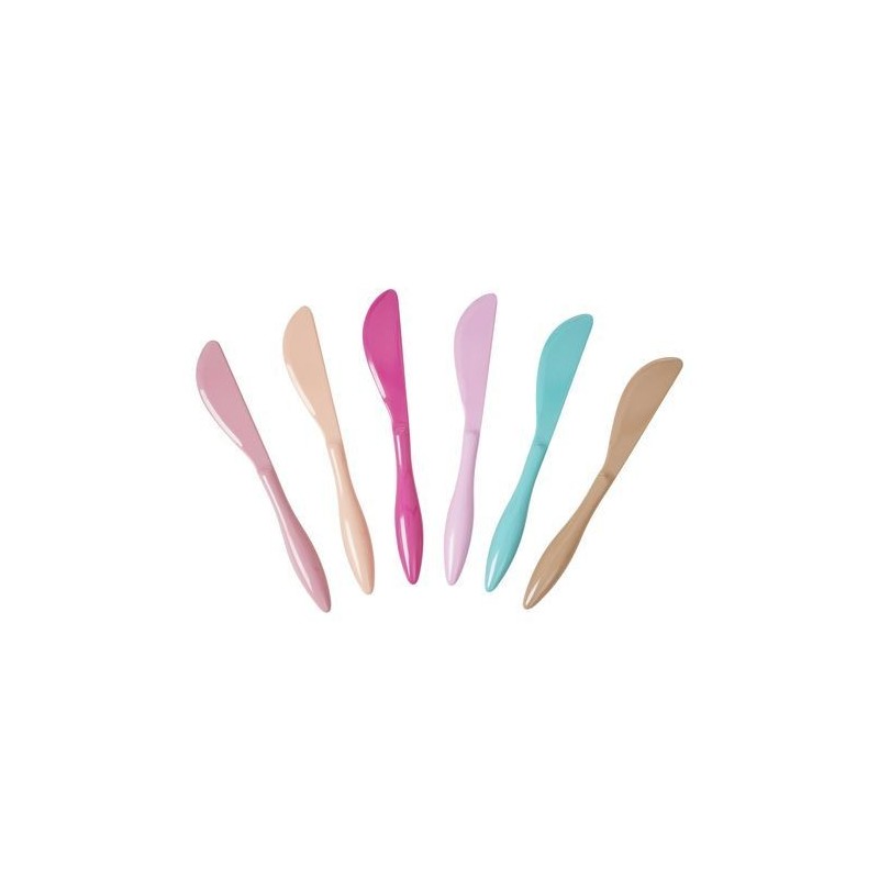 6 couteaux à beurre en Mélamine - Rice - LBC colors