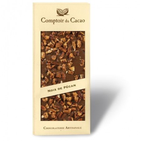 Tablette de chocolat - Gourmande - Lait Noix de Pécan caramélisée- 90g
