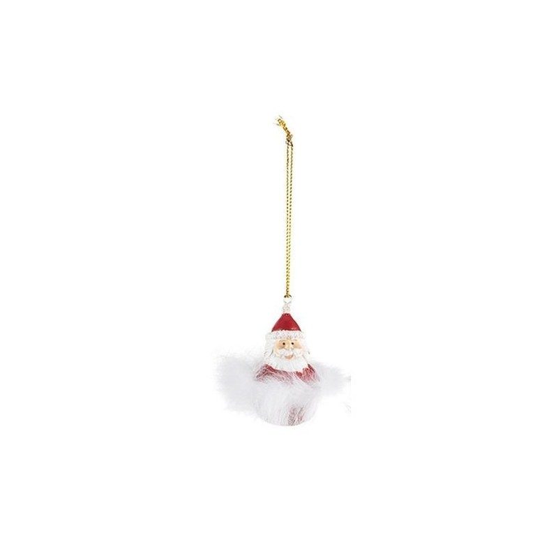 Suspension de Noël - Père Noël plume - Baden - Blanc