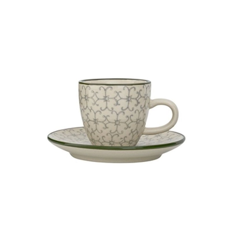 Tasse et soucoupe expresso Karine - Bloomingville - Grey