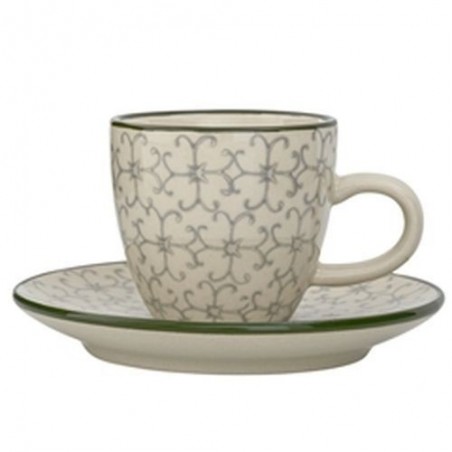 Tasse et soucoupe expresso Karine - Bloomingville - Grey