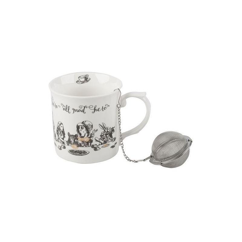 Acheter un coffret mug et boule à thé Alice aux pays des merveilles