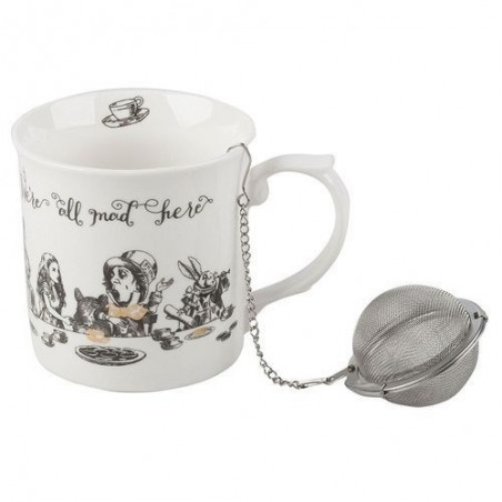 Coffret mug & infuseur - Alice in wonderland - L'heure du thé