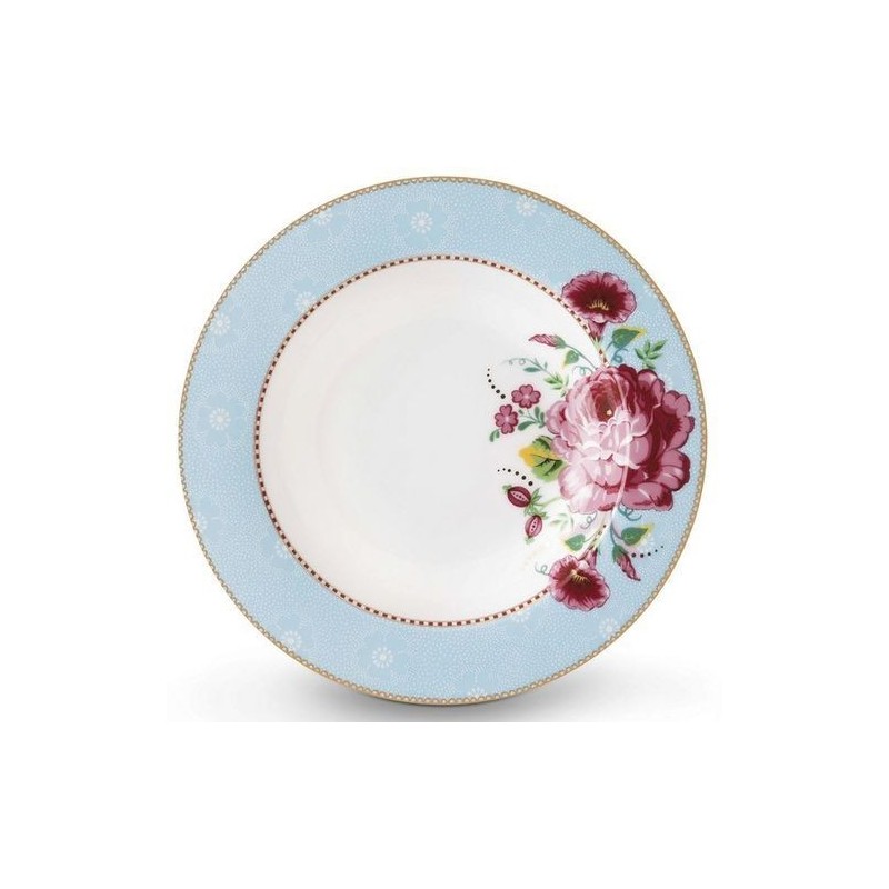 Assiette creuse - Floral 2 bleu - Pip Studio - 21.5 cm