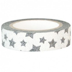 Masking tape Greengate - Star Silver