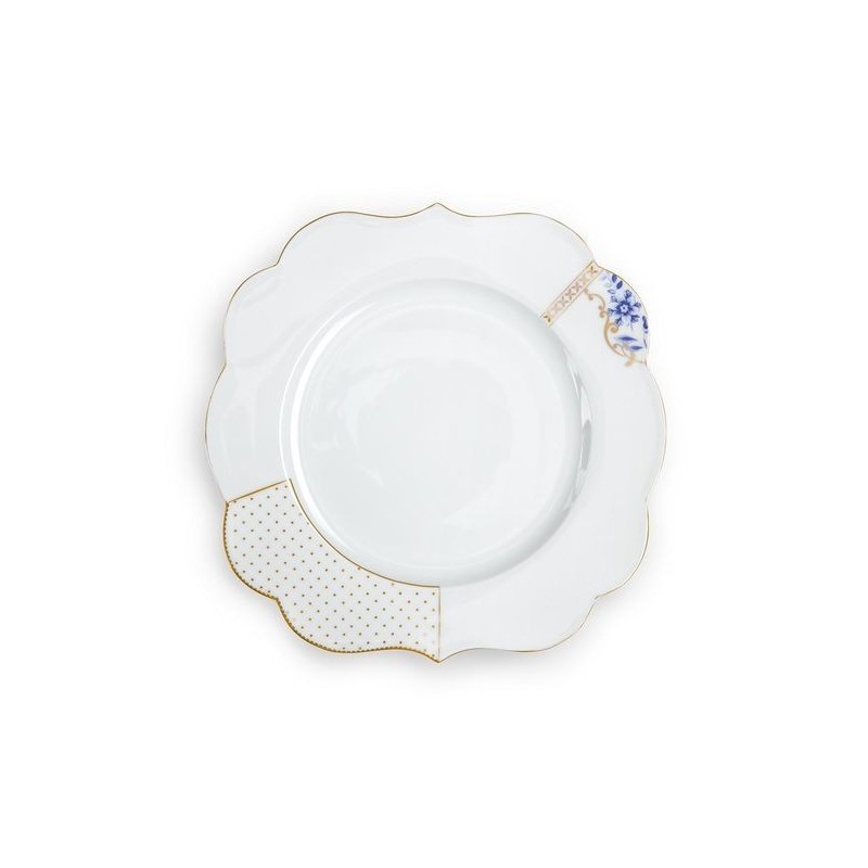 Assiette plate Royal White décorée - Pip Studio - 28cm