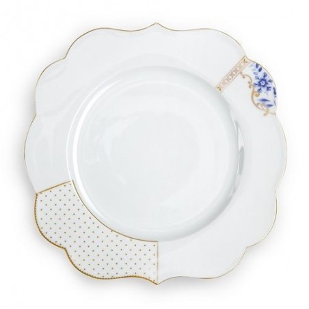 Assiette plate Royal White décorée - Pip Studio - 28cm