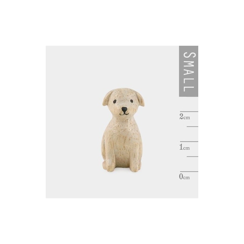 Miniature sculptée en bois - East of India - Chiot