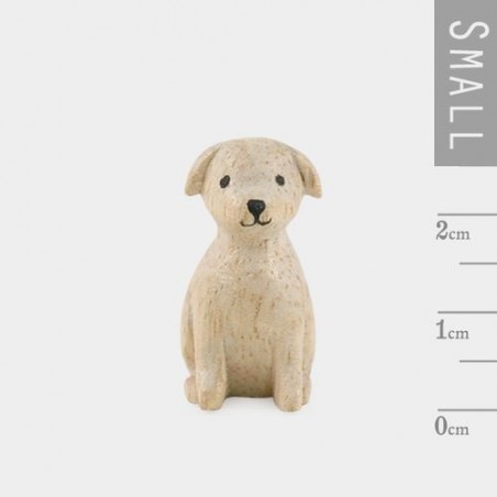 Miniature sculptée en bois - East of India - Chiot