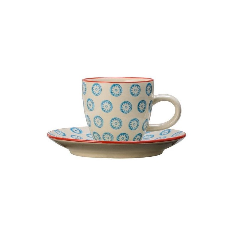 Tasse expresso et soucoupe Emma - Bloomingville - Bleu