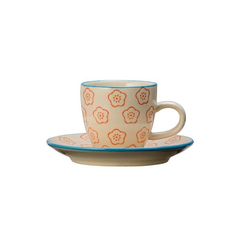 Tasse expresso et soucoupe Emma - Bloomingville - Orange
