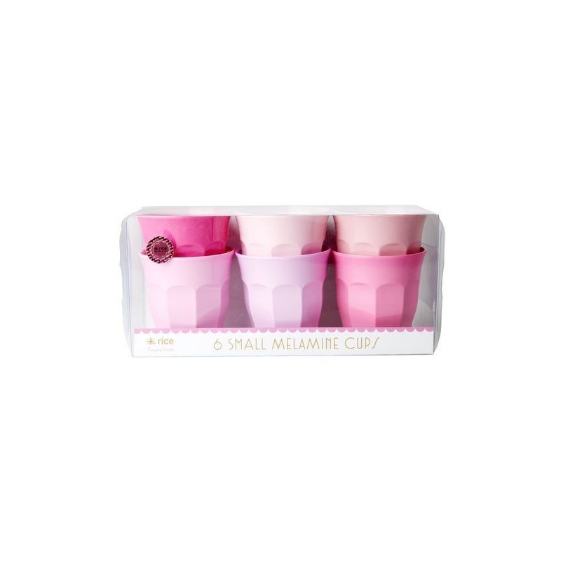 6 Gobelets Mélamine - Rice - 50 Shades of pink - 7X7cm