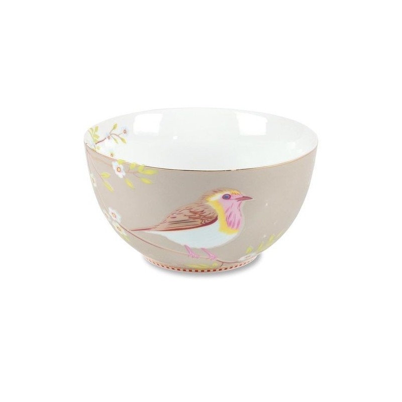 Grand bol Pip Studio - Oiseau - Kaki