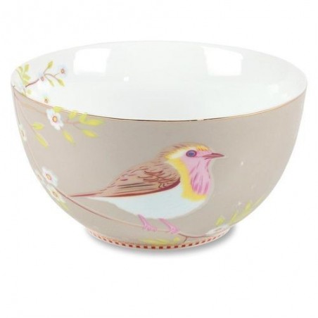 Grand bol Pip Studio - Oiseau - Kaki