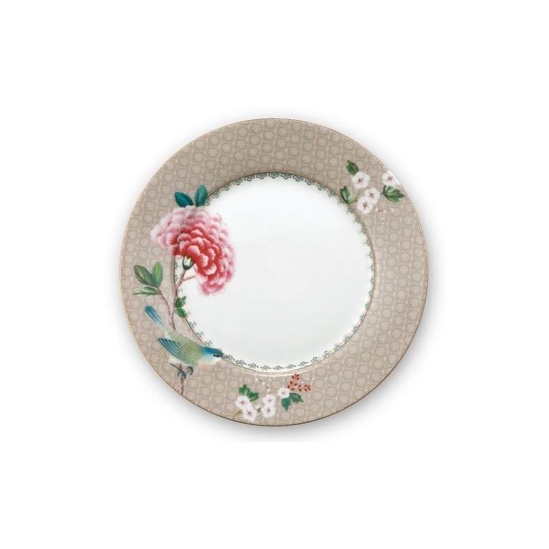 Assiette à dessert - Blushing Birds - Kaki - Pip Studio - 21 cm