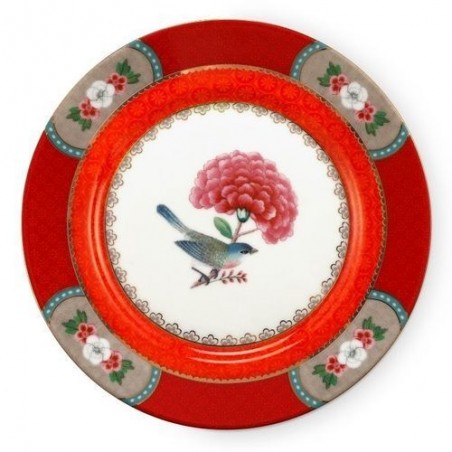 Assiette à dessert - Blushing Birds - Rouge - Pip Studio - 17 cm