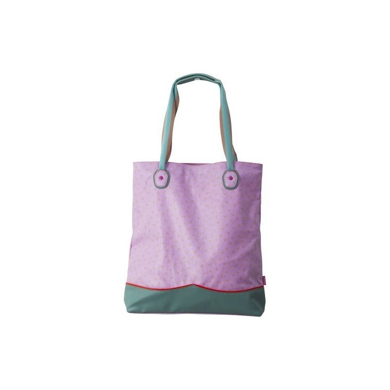 Sac cabas - Rice - Lavender Gold dot print