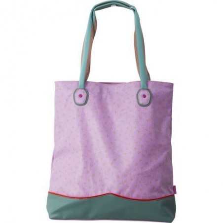 Sac cabas - Rice - Lavender Gold dot print
