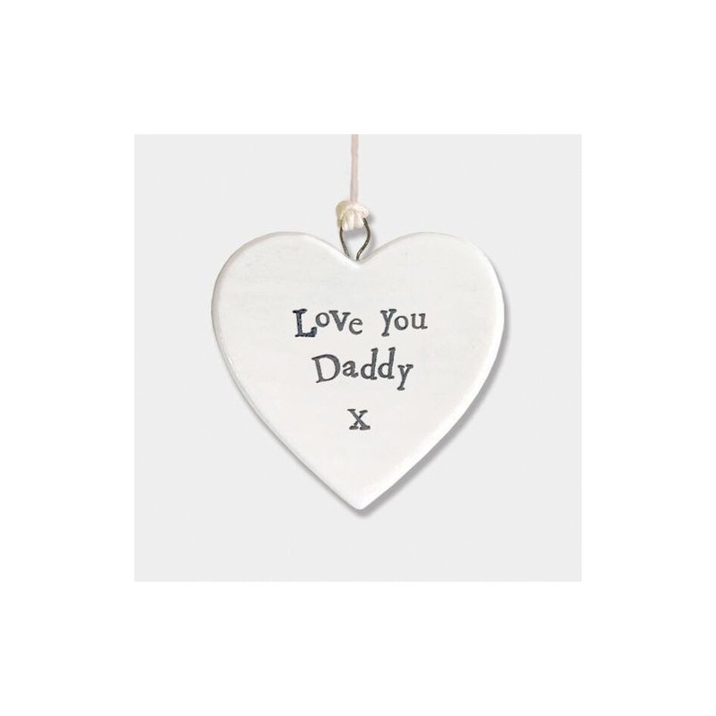 Cœur en porcelaine - East of India - Love you daddy