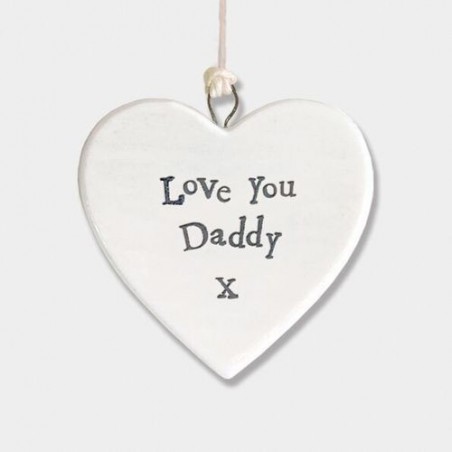 Cœur en porcelaine - East of India - Love you daddy