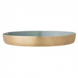 Plateau rond - Bloomingville - Gold and mint