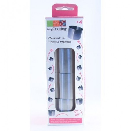 Lot de 4 cercles en inox 6.3 cm - Scrapcooking®